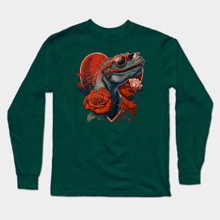 Dinosaur Valentine's Day Long Sleeve T-Shirt